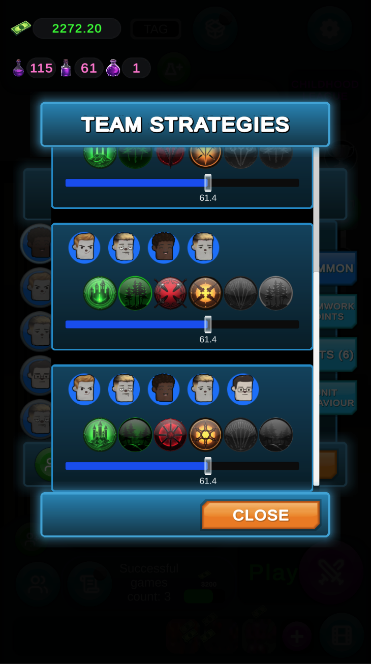 Team strategies